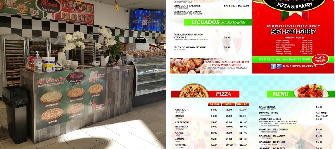 Mana Pizza Wings & Bakery 2 Menu